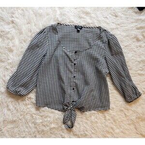 A Byer Women’s Plaid Crop Top size L